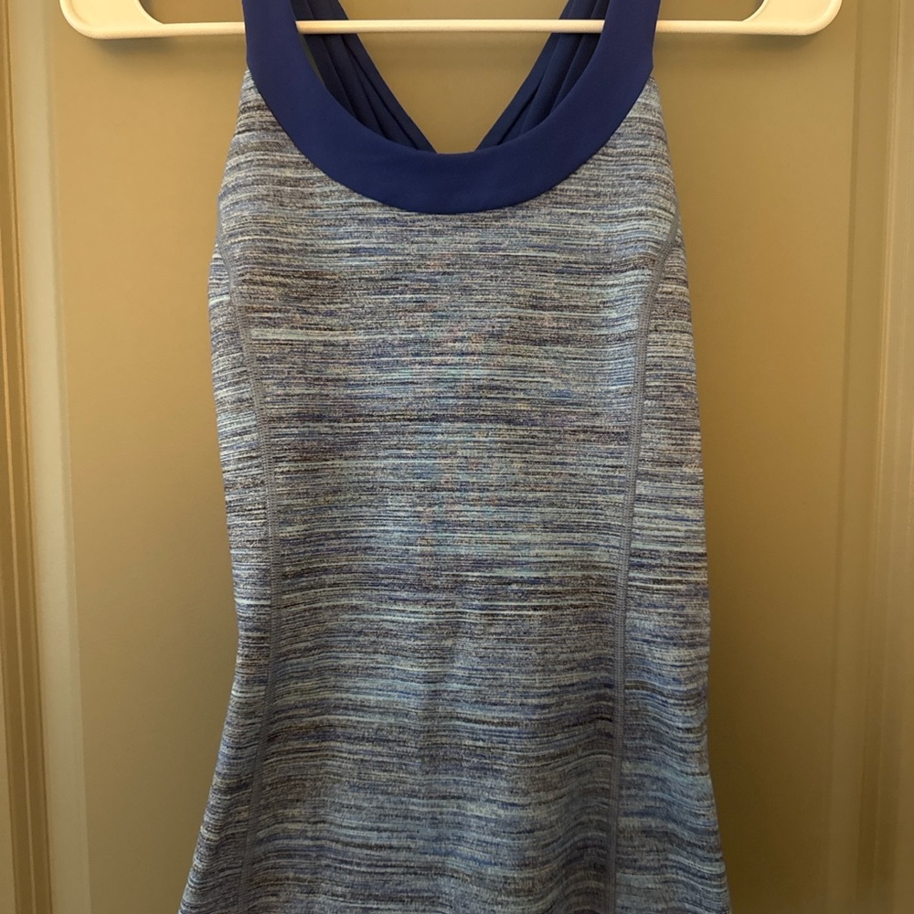 lululemon athletica Blue and Gray Tank Top